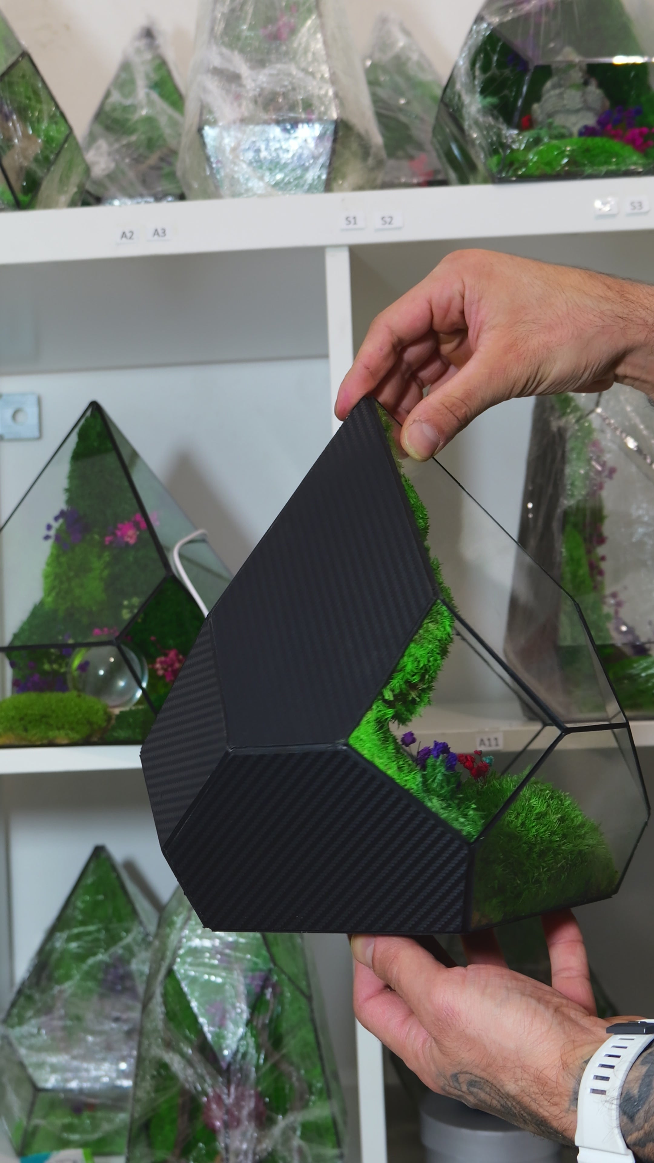 Terrarium Artigianale con Muschio Stabilizzato – Arredo Green Moderno 48